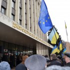 Виступ Павла Хазана на мітингу біля Дніпропетровськоі ОДА