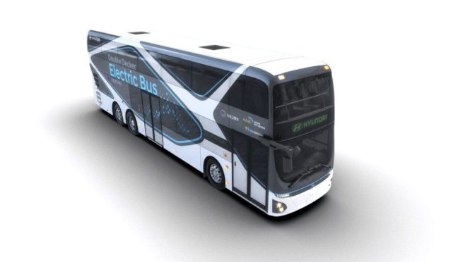 Hyundai представила двоповерховий автобус на електричній тязі